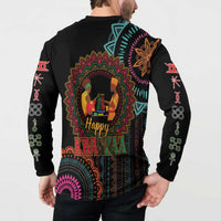 Happy Kwanzaa African Button Sweatshirt Mandala Mix Nguzo Saba LT7 - Wonder Print Shop