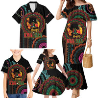 Happy Kwanzaa African Family Matching Mermaid Dress and Hawaiian Shirt Mandala Mix Nguzo Saba LT7 - Wonder Print Shop
