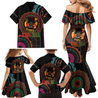 Happy Kwanzaa African Family Matching Mermaid Dress and Hawaiian Shirt Mandala Mix Nguzo Saba LT7 - Wonder Print Shop