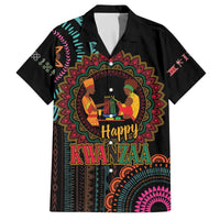 Happy Kwanzaa African Family Matching Off The Shoulder Long Sleeve Dress and Hawaiian Shirt Mandala Mix Nguzo Saba - Wonder Print Shop