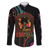 Happy Kwanzaa African Family Matching Off The Shoulder Long Sleeve Dress and Hawaiian Shirt Mandala Mix Nguzo Saba - Wonder Print Shop