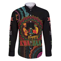 Happy Kwanzaa African Family Matching Tank Maxi Dress and Hawaiian Shirt Mandala Mix Nguzo Saba - Wonder Print Shop