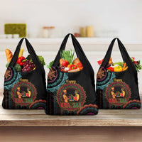 Happy Kwanzaa African Grocery Bag Mandala Mix Nguzo Saba
