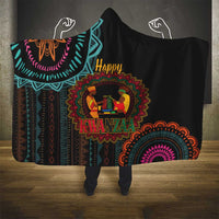 Happy Kwanzaa African Hooded Blanket Mandala Mix Nguzo Saba