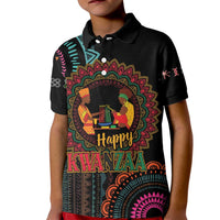 Happy Kwanzaa African Kid Polo Shirt Mandala Mix Nguzo Saba - Wonder Print Shop