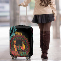 Happy Kwanzaa African Luggage Cover Mandala Mix Nguzo Saba - Wonder Print Shop