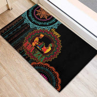 Happy Kwanzaa African Rubber Doormat Mandala Mix Nguzo Saba - Wonder Print Shop