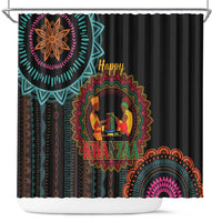 Happy Kwanzaa African Shower Curtain Mandala Mix Nguzo Saba