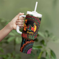 Happy Kwanzaa African Tumbler With Handle Mandala Mix Nguzo Saba - Wonder Print Shop