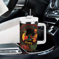 Happy Kwanzaa African Tumbler With Handle Mandala Mix Nguzo Saba - Wonder Print Shop