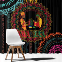 Happy Kwanzaa African Window Curtain Mandala Mix Nguzo Saba - Wonder Print Shop