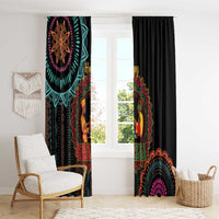 Happy Kwanzaa African Window Curtain Mandala Mix Nguzo Saba - Wonder Print Shop