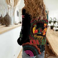 Happy Kwanzaa African Women Casual Shirt Mandala Mix Nguzo Saba - Wonder Print Shop