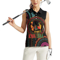 Happy Kwanzaa African Women Sleeveless Polo Shirt Mandala Mix Nguzo Saba - Wonder Print Shop