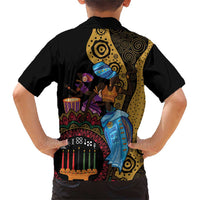 Happy Kwanzaa African Family Matching Short Sleeve Bodycon Dress and Hawaiian Shirt Tribal Dance - Wonder Print Shop
