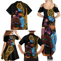 Happy Kwanzaa African Family Matching Summer Maxi Dress and Hawaiian Shirt Tribal Dance - Wonder Print Shop
