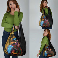 Happy Kwanzaa African Grocery Bag Tribal Dance