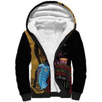 Happy Kwanzaa African Sherpa Hoodie Tribal Dance - Wonder Print Shop