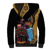 Happy Kwanzaa African Sherpa Hoodie Tribal Dance - Wonder Print Shop
