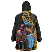Happy Kwanzaa African Wearable Blanket Hoodie Tribal Dance - Wonder Print Shop