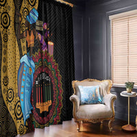 Happy Kwanzaa African Window Curtain Tribal Dance - Wonder Print Shop