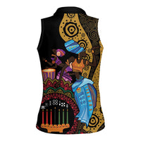 Happy Kwanzaa African Women Sleeveless Polo Shirt Tribal Dance - Wonder Print Shop