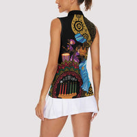 Happy Kwanzaa African Women Sleeveless Polo Shirt Tribal Dance - Wonder Print Shop