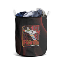 Tuskegee Airmen 332nd Spit Fire Laundry Basket On The Blue Sky - Wonder Print Shop
