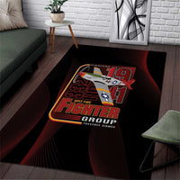 Tuskegee Airmen 332nd Spit Fire Area Rug On The Blue Sky - Wonder Print Shop