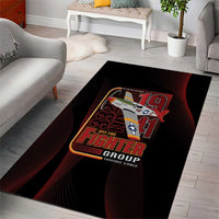 Tuskegee Airmen 332nd Spit Fire Area Rug On The Blue Sky - Wonder Print Shop