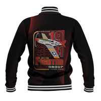 Tuskegee Airmen 332nd Spit Fire Baseball Jacket On The Blue Sky - Wonder Print Shop