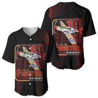 Tuskegee Airmen 332nd Spit Fire Baseball Jersey On The Blue Sky - Wonder Print Shop