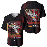 Tuskegee Airmen 332nd Spit Fire Baseball Jersey On The Blue Sky - Wonder Print Shop