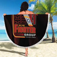 Tuskegee Airmen 332nd Spit Fire Beach Blanket On The Blue Sky - Wonder Print Shop
