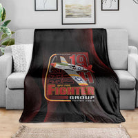 Tuskegee Airmen 332nd Spit Fire Blanket On The Blue Sky - Wonder Print Shop