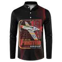 Tuskegee Airmen 332nd Spit Fire Button Sweatshirt On The Blue Sky - Wonder Print Shop