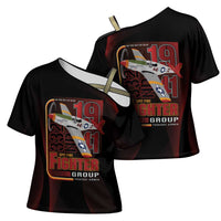 Tuskegee Airmen 332nd Spit Fire Cross Shoulder Shirt On The Blue Sky - Wonder Print Shop