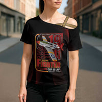 Tuskegee Airmen 332nd Spit Fire Cross Shoulder Shirt On The Blue Sky - Wonder Print Shop
