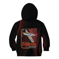 Tuskegee Airmen 332nd Spit Fire Kid Hoodie On The Blue Sky - Wonder Print Shop