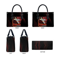 Tuskegee Airmen 332nd Spit Fire Leather Bag On The Blue Sky - Wonder Print Shop