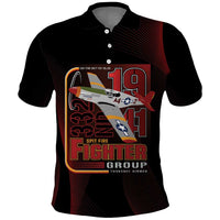 Tuskegee Airmen 332nd Spit Fire Polo Shirt On The Blue Sky - Wonder Print Shop