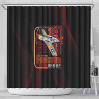 Tuskegee Airmen 332nd Spit Fire Shower Curtain On The Blue Sky - Wonder Print Shop