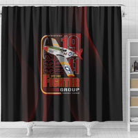 Tuskegee Airmen 332nd Spit Fire Shower Curtain On The Blue Sky - Wonder Print Shop