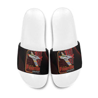 Tuskegee Airmen 332nd Spit Fire Slide Sandals On The Blue Sky - Wonder Print Shop