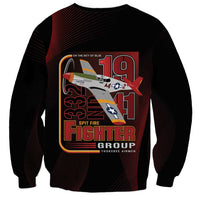 Tuskegee Airmen 332nd Spit Fire Sweatshirt On The Blue Sky - Wonder Print Shop