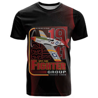 Tuskegee Airmen 332nd Spit Fire T Shirt On The Blue Sky - Wonder Print Shop
