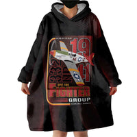 Tuskegee Airmen 332nd Spit Fire Wearable Blanket Hoodie On The Blue Sky - Wonder Print Shop