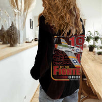 Tuskegee Airmen 332nd Spit Fire Women Casual Shirt On The Blue Sky - Wonder Print Shop