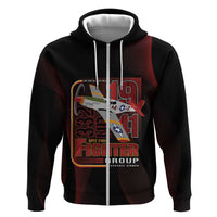 Tuskegee Airmen 332nd Spit Fire Zip Hoodie On The Blue Sky - Wonder Print Shop