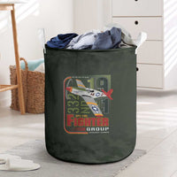 Tuskegee Airmen 332nd Spit Fire Laundry Basket Camo Moss Green - Wonder Print Shop